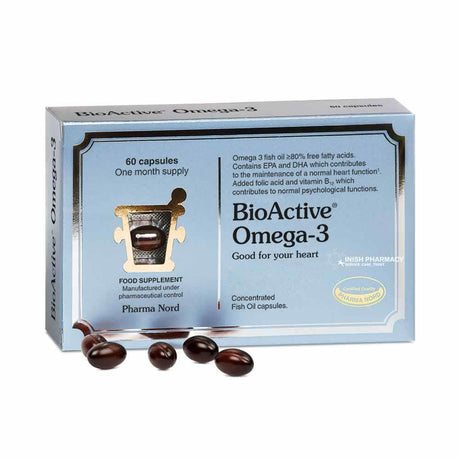 Pharma Nord BioActive Omega-3 60 Capsules – omega-3 fatty acids to support heart and brain health