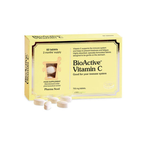 Pharma Nord BioActive Vitamin C 750mg 60 Pack – vitamin C to support a healthy immune system