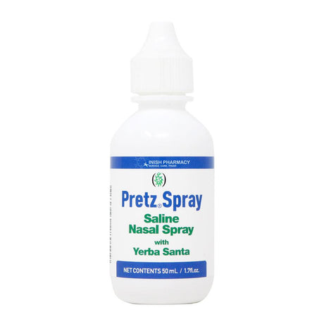 Pretz Spray Saline Nasal Spray with Yerba Santa 50ml – relieves nasal congestion and sinus pressure