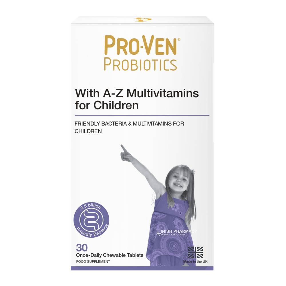 Pro-Ven Biotics A-Z Multivitamins for Children 30 Chewable Tablets