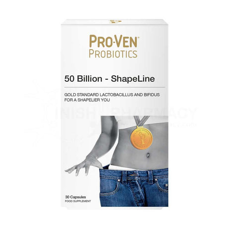 Pro-Ven Probiotics 50 Billion - Shapeline 30 Capsules – live cultures to support gut health and digestion