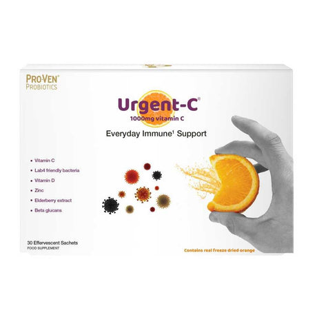 Pro-Ven Probiotics Urgent-C Everyday Immune Support 30 Sachets – live cultures to support gut health and digestion
