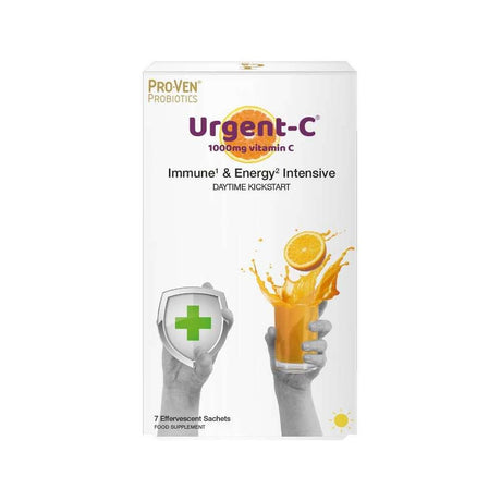 Pro-Ven Probiotics Urgent-C Immune & Energy Intensive Daytime Kickstart 7 Sachets – live cultures to support gut health and