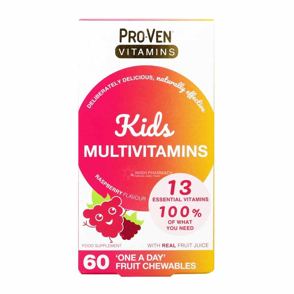 Pro-Ven Vitamins Kids Multivitamin Raspberry Flavour 60 Chewables