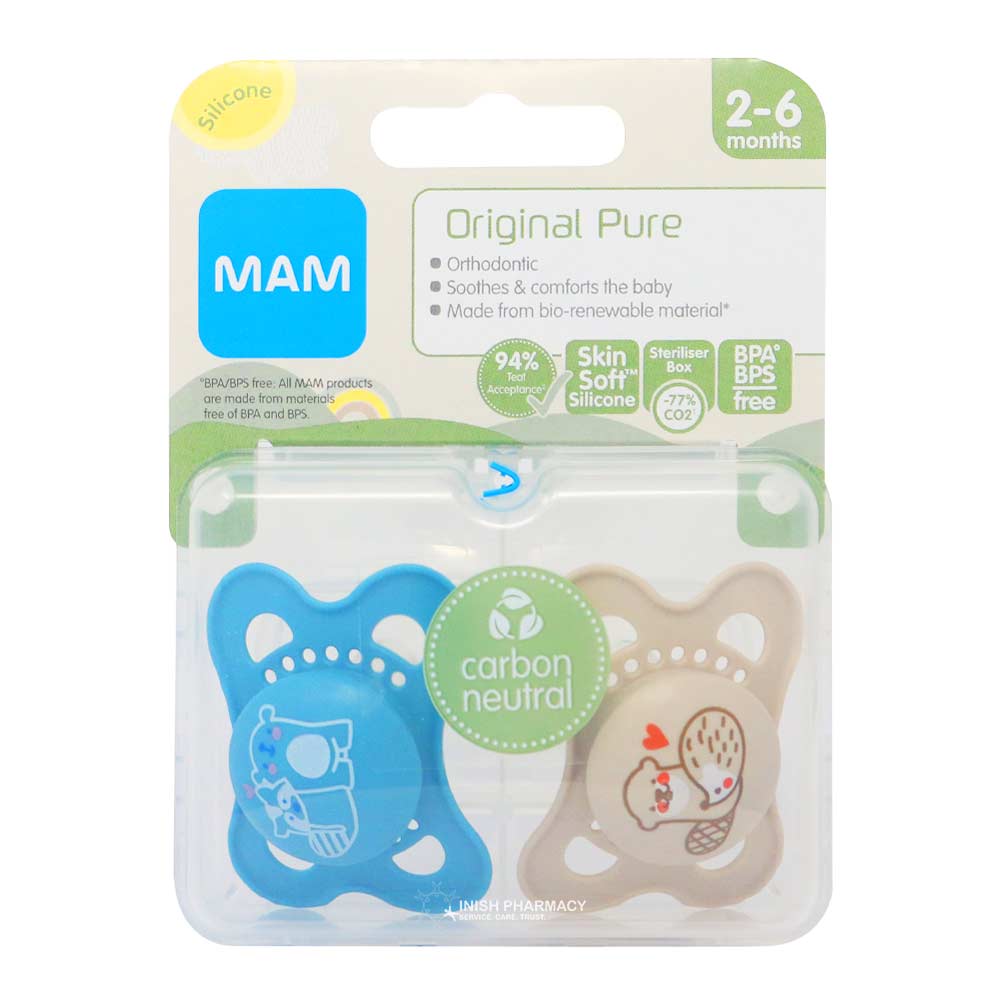 Mam Pure Original 0-6M Soother 2 Pack
