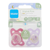 Mam Pure Night 2-6M Soother 2 Pack