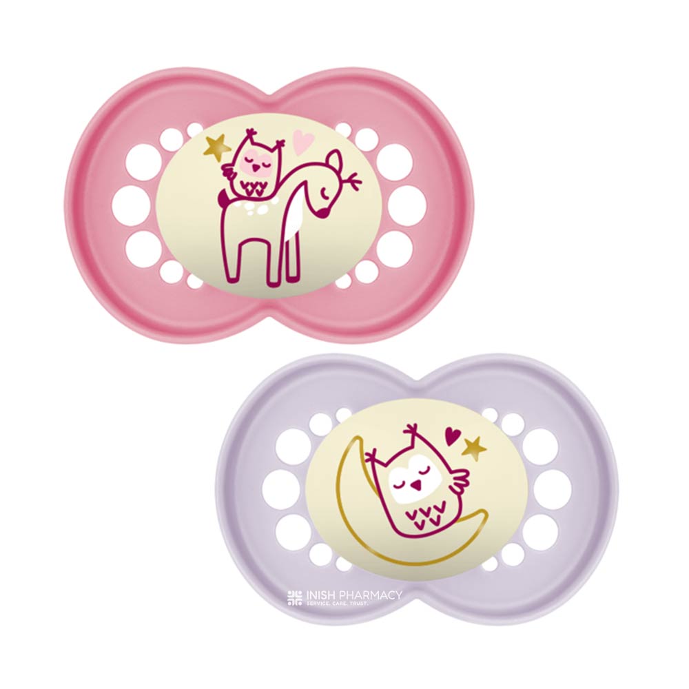 Mam Pure Night 6+M Soother 2 Pack
