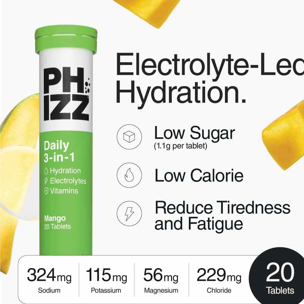 Phizz 3-In-1 Effervescent Mango 20 Pack