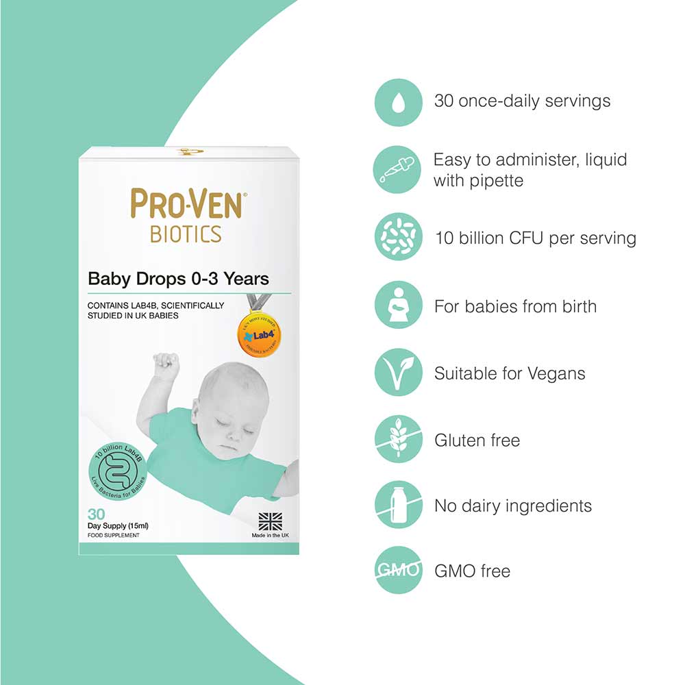 Pro-Ven Biotics Baby Drops 0-3 Years 30 Day Supply 15ml