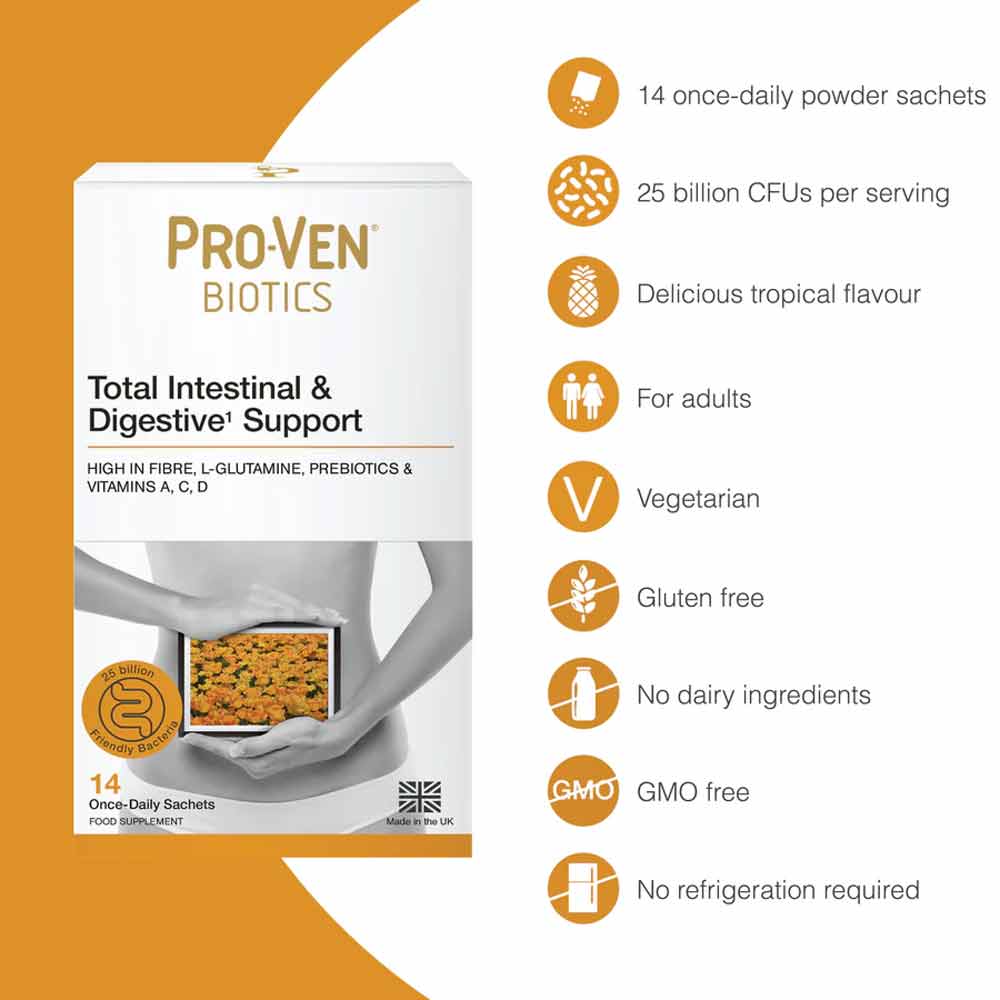 Pro-Ven Biotics Total Intestinal & Digestive Support 14 Sachets