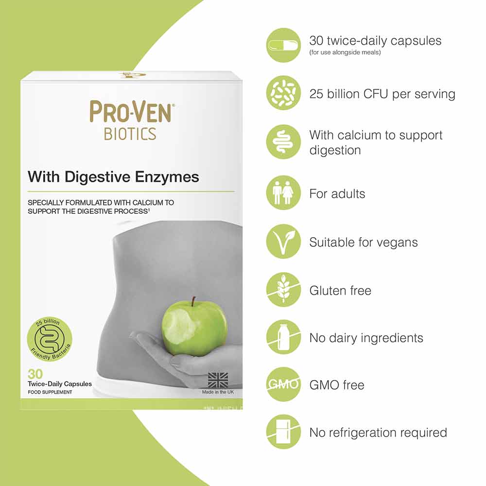 Pro-Ven Probiotics Acidophilus & Bifidus Digestive Enzymes - 30 Capsules