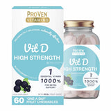 Pro-Ven Vitamins Vitamin D High Strength Fruit Chewables 60 Pack – vitamin D3 to support bones, muscles and immunity