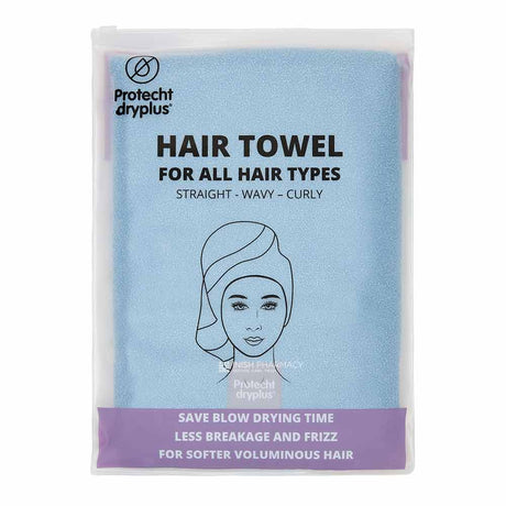Protecht Dry Plus Super Absorbent Hair Towel Blue Fog – for healthy, well-nourished hair