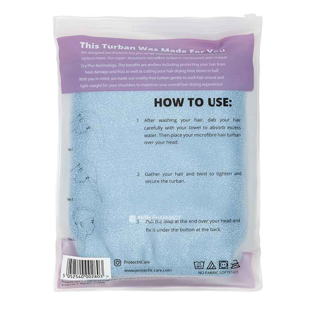 Protecht Dry Plus Super Absorbent Hair Turban Blue Fog