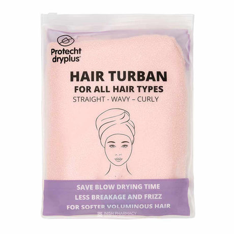 Protecht Dry Plus Super Absorbent Hair Turban Gossamer Pink – for healthy, well-nourished hair