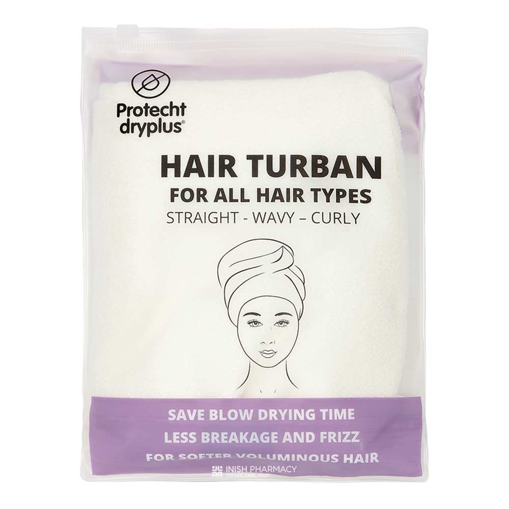 Protecht Dry Plus Super Absorbent Hair Turban White – for healthy, well-nourished hair