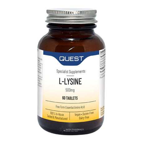 Quest L-Lysine 500mg 60 Pack – L-lysine to support immune health and collagen production