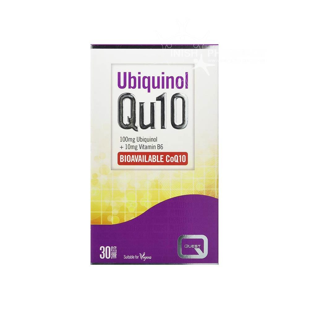 Quest Ubiquinol Qu10 100mg 10mg Vitamin B6 Bioavailable CoQ10 30 Pack