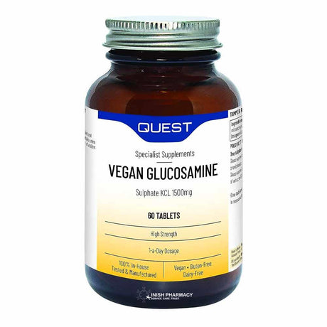 Quest Vegan Glucosamine Sulphate KCL 1500mg 60 Pack – glucosamine to support comfortable joint movement