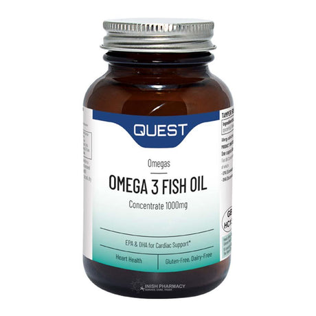 Quest Omega 3 Fish Oil 45 Capsules +100% Extra Free – omega-3 fatty acids to support heart and brain health