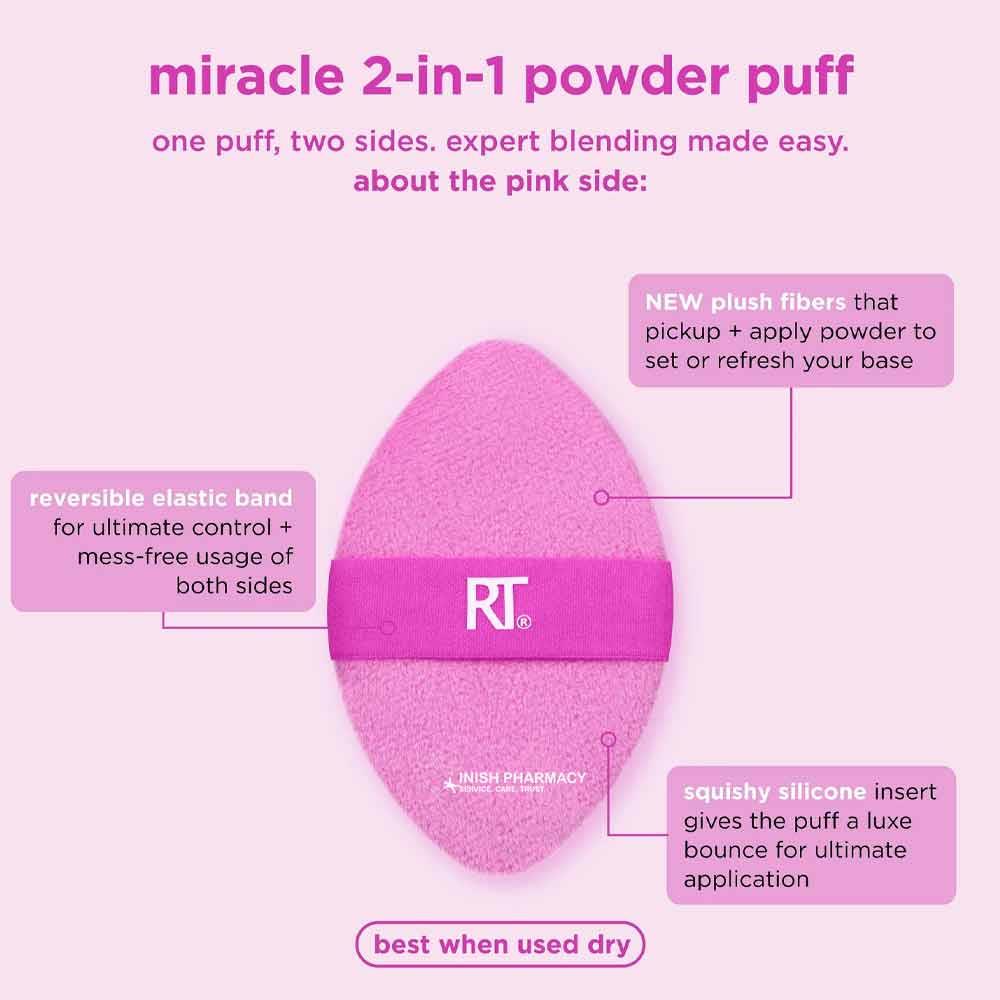 Real Techniques Miracle 2-in-1 Powder Puff Duo 2 Pack