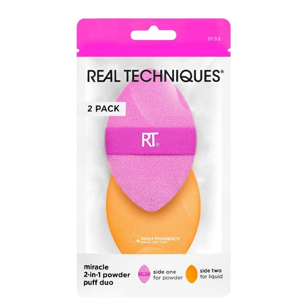 Real Techniques Miracle 2-in-1 Powder Puff Duo 2 Pack