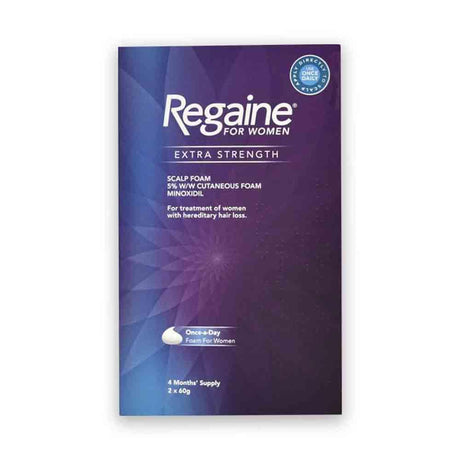 Regaine For Women Extra Strength Foam 5% Minoxidil 4 Month Supply 2 x 60g – for healthy, well-nourished hair