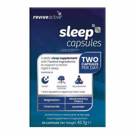 Revive Active Sleep Capsules 60 Pack – a natural formula to support a good night's sleep