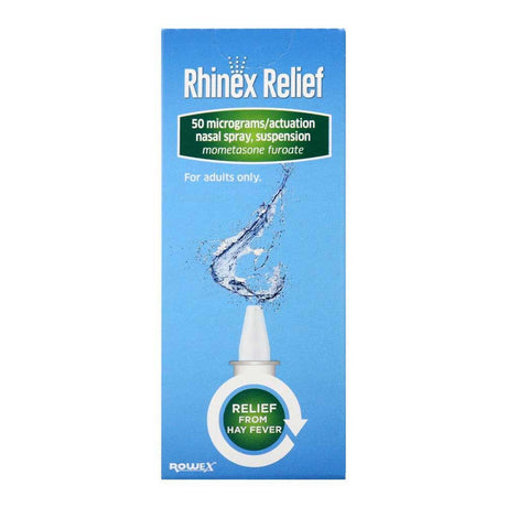 Rhinex Relief Mometasone Nasal Spray For Hayfever – provides targeted hayfever and allergy relief