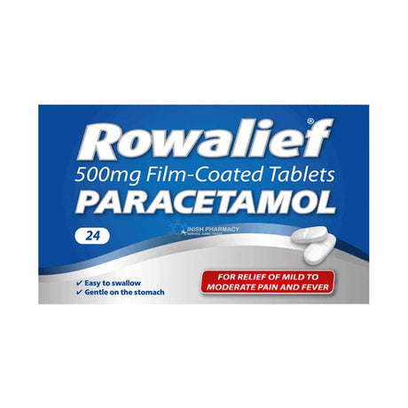 Rowalief Paracetamol 500mg Film Coated Tablets 24 Pack – provides effective pain relief