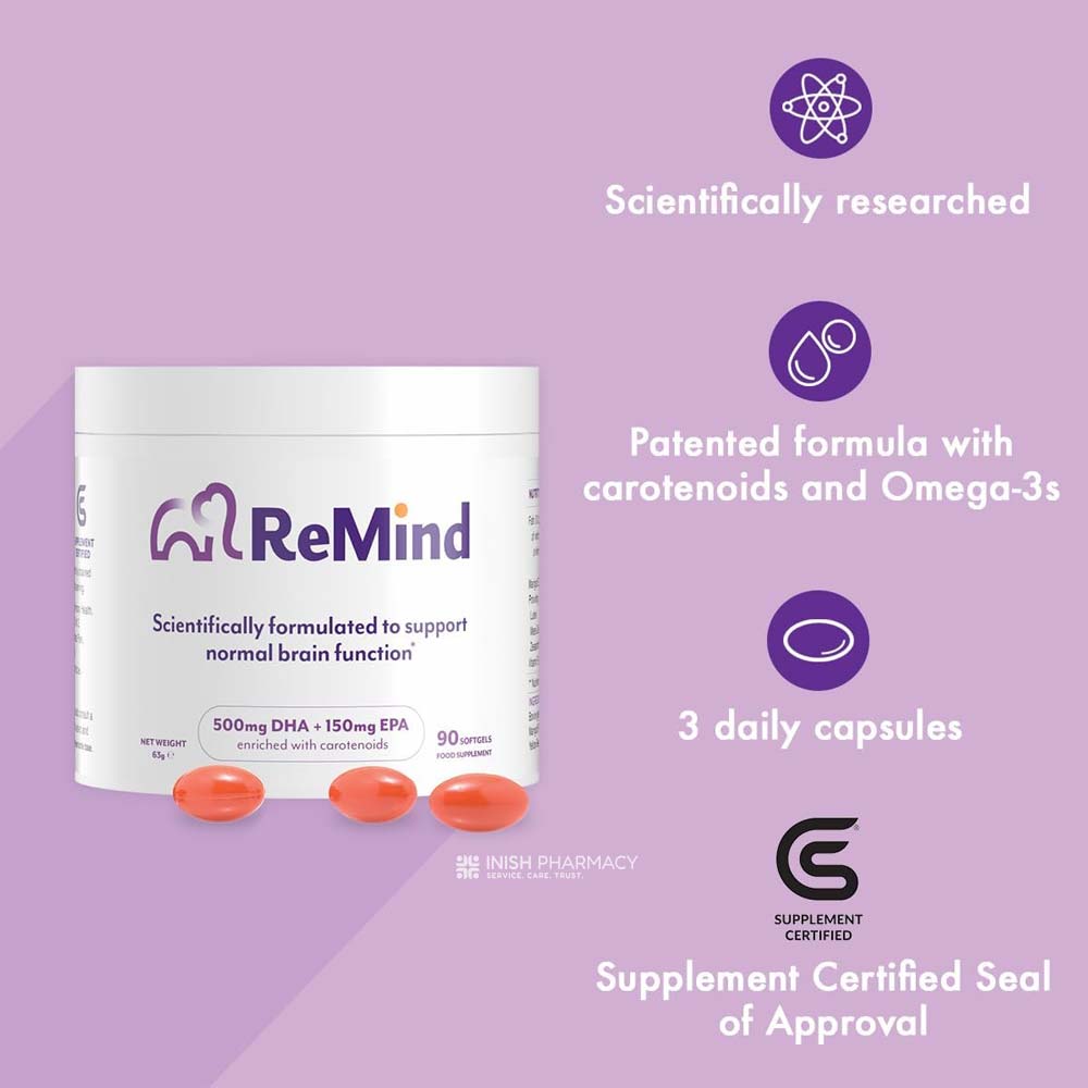 ReMind Formula To Support Brain Function 90 Softgels