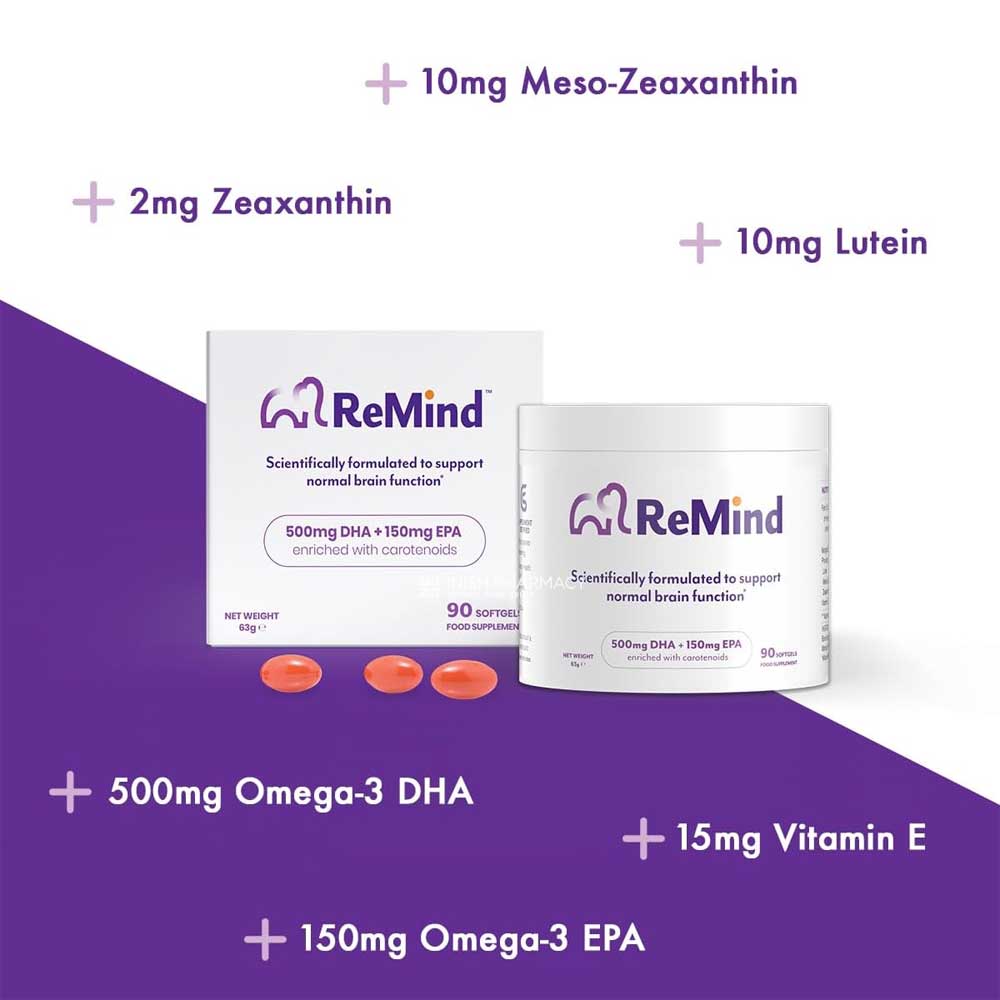 ReMind Formula To Support Brain Function 90 Softgels