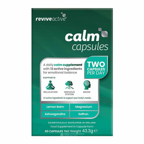 Revive Active Calm Capsules 60 Pack – to support memory, concentration and cognitive function