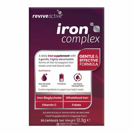 Revive Active Iron Complex 30 Capsules – iron to support healthy red blood cell formation