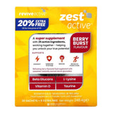 Revive Active Zest Active Berry Burst Food Supplement 30 Sachets + 20% Extra Free – vitamins and minerals to support energy