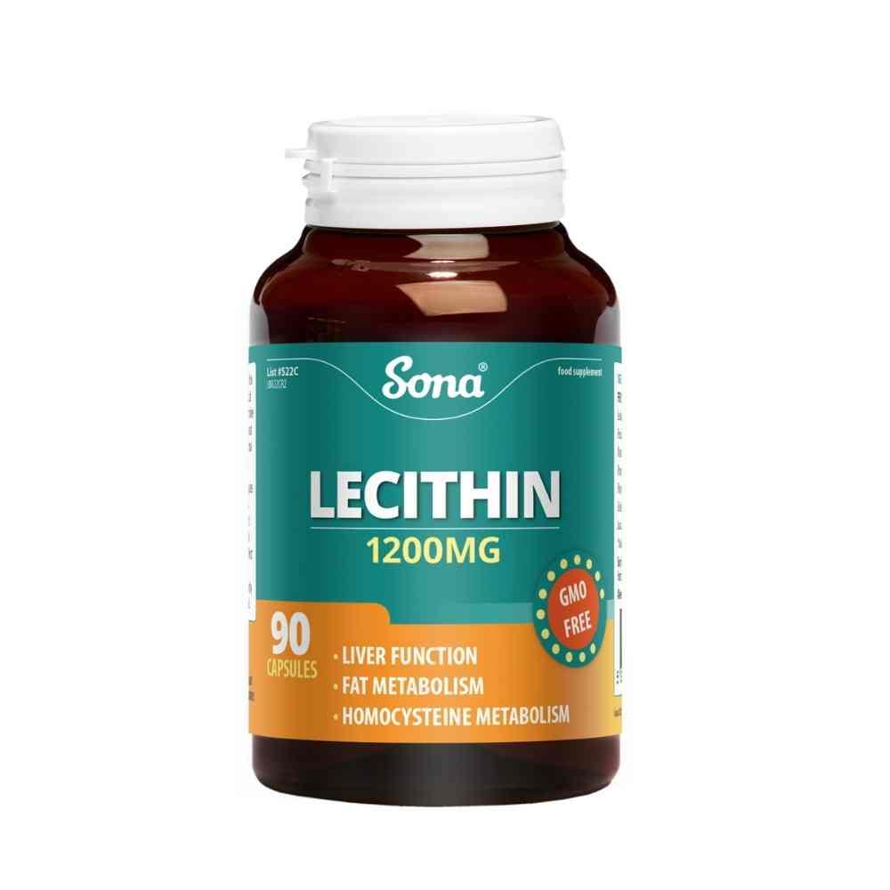 Sona Lecithin 1200mg 90 Capsules – vitamins and minerals to support energy and wellbeing