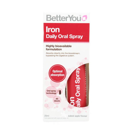 BetterYou Iron Daily Oral Spray 25ml – iron to support healthy red blood cell formation