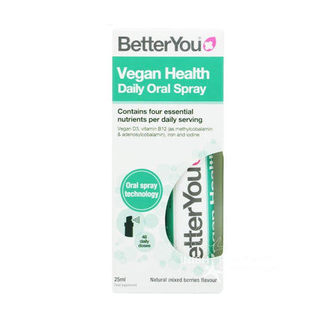 BetterYou Vegan Health Daily Oral Spray 25ml – key nutrients to support a healthy immune system
