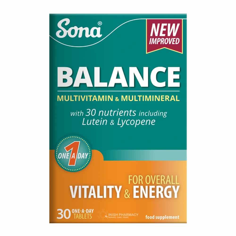 Sona Balance Multivitamin & Multimineral 30 Tablets – a daily multivitamin for complete nutritional support