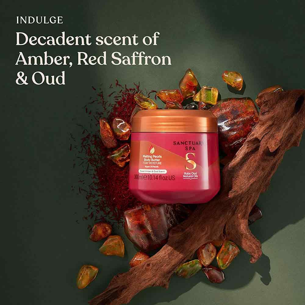 Sanctuary Spa Ruby Oud Melting Pearls Body Butter 300ml