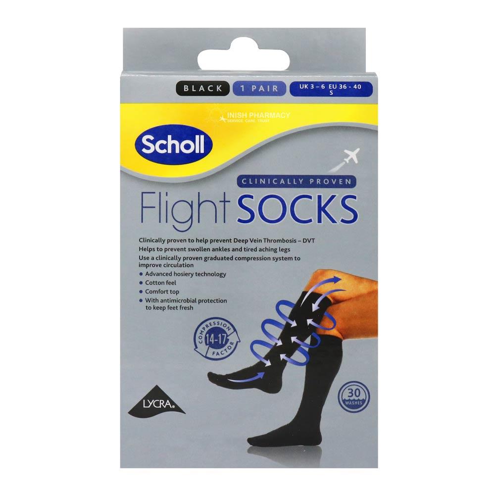 Scholl Flight Socks Black
