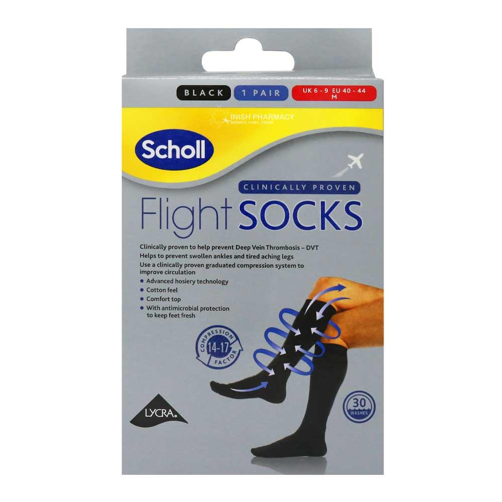 Scholl Flight Socks Black