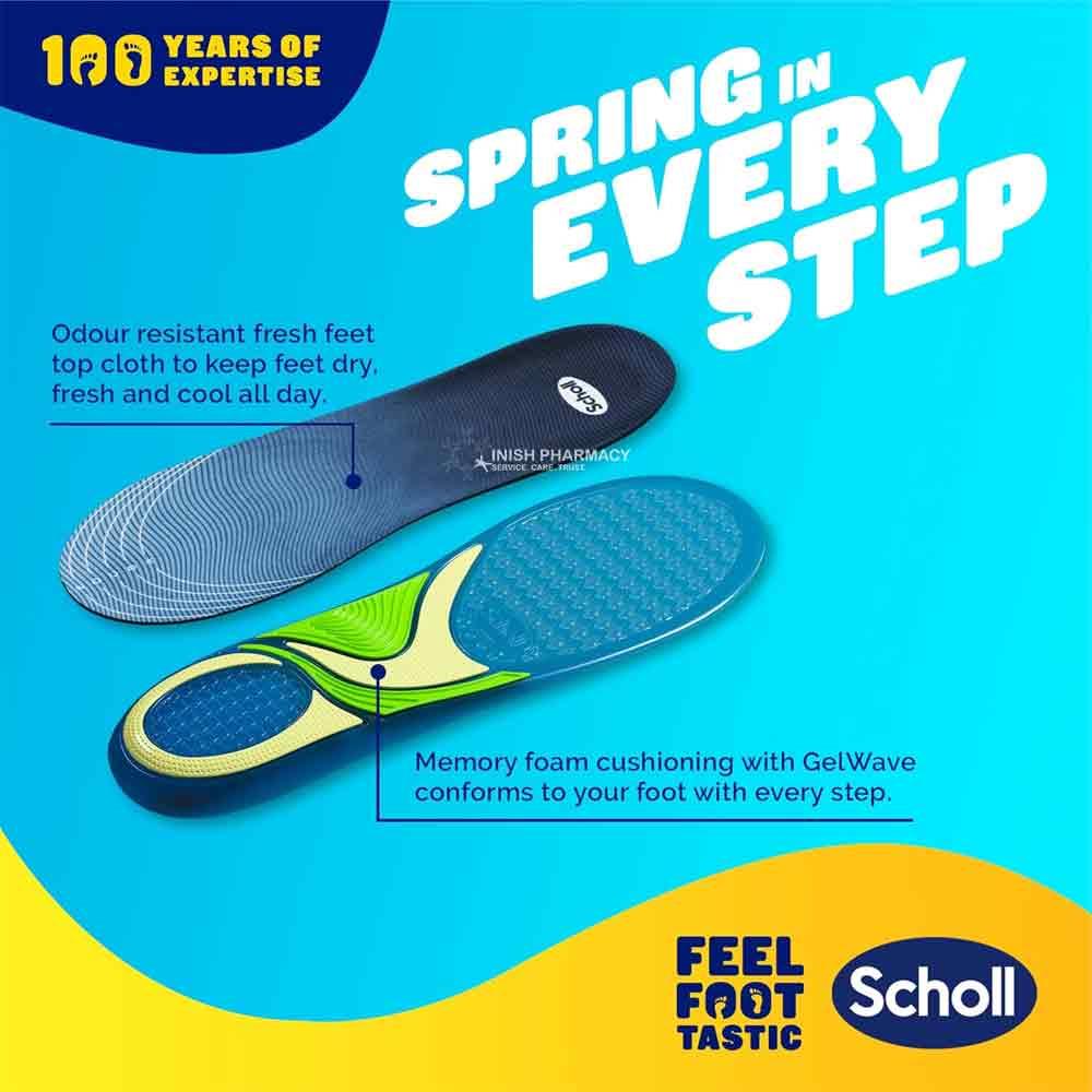 Scholl Gel Activ Trainer Insoles 1 Pair - Large