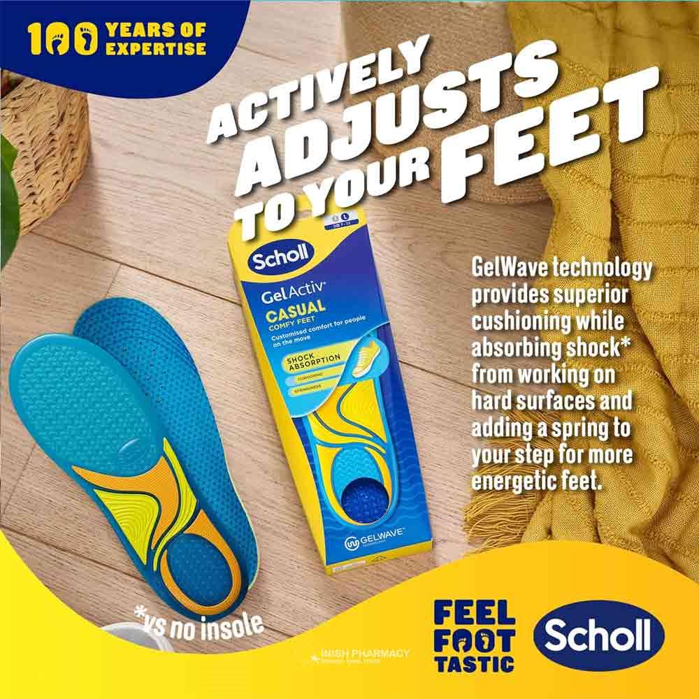 Scholl Gel Activ Casual Insoles 1 Pair - Large