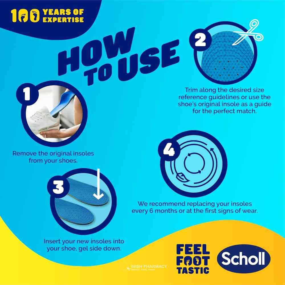 Scholl Gel Activ Casual Insoles 1 Pair - Large