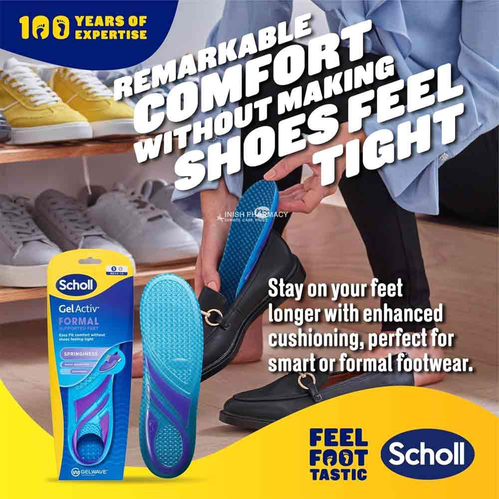 Scholl Gel Activ Formal Insoles 1 Pair - Large