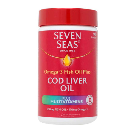 Seven Seas Cod Liver Oil Plus Multivitamins 90 Capsules – a daily multivitamin for complete nutritional support