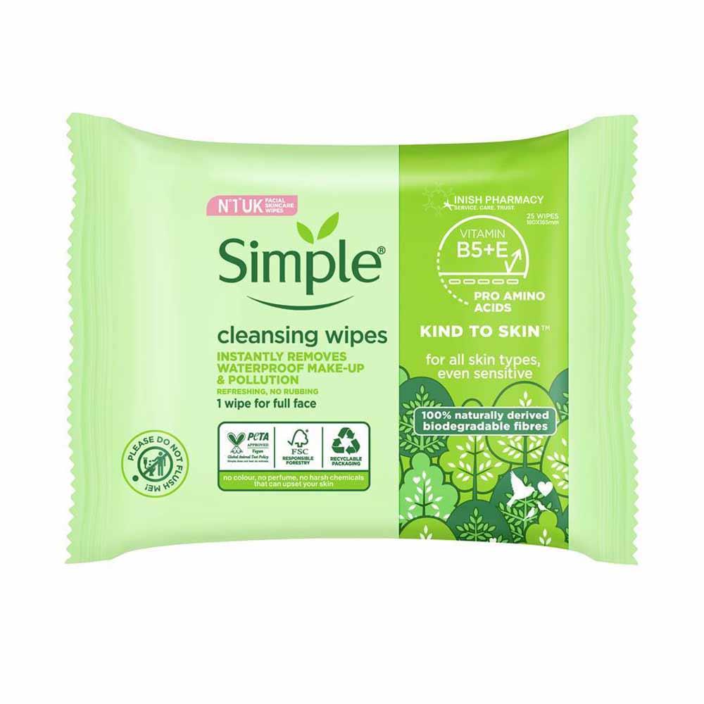 Simple Facial Wipes 25 Pack