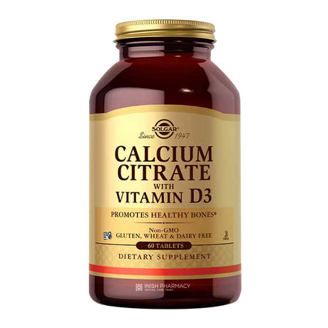 Solgar Calcium Citrate with Vitamin D3 60 Tablets – vitamin D3 to support bones, muscles and immunity