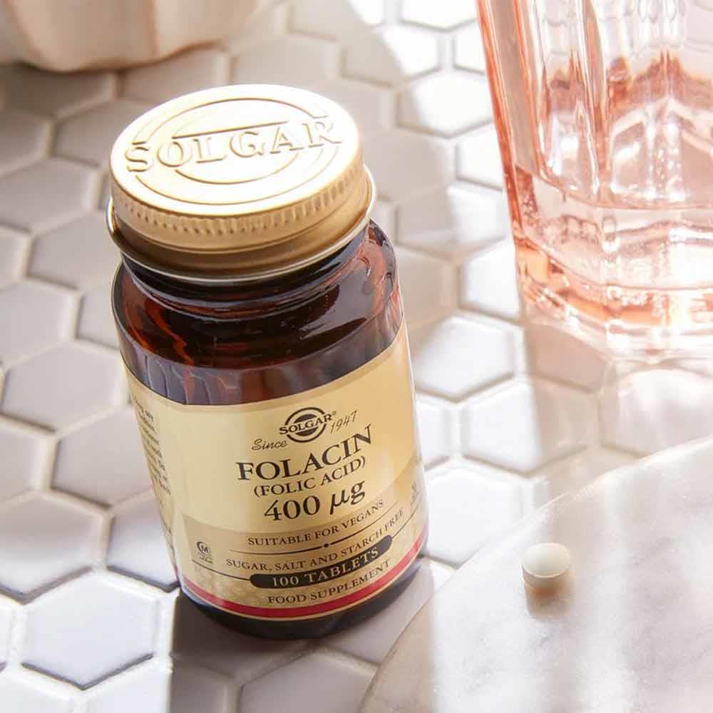 Solgar Folacin Folic Acid 400ug 100 Tablets